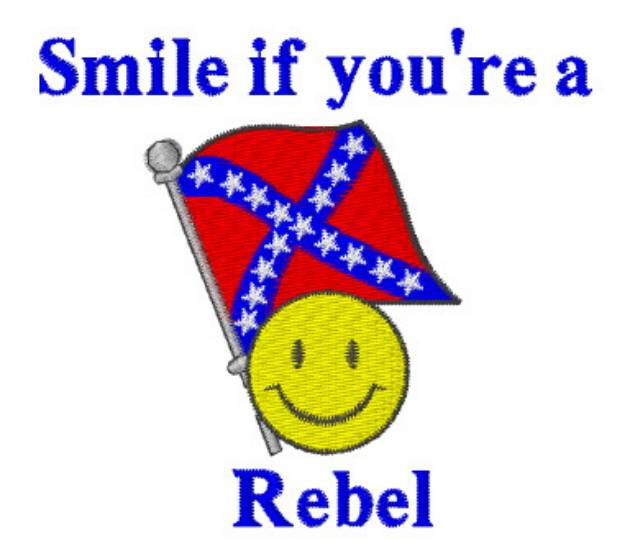 Picture of Smile If Youre A Rebel Machine Embroidery Design