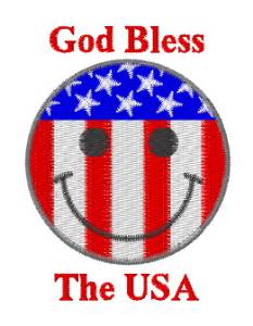 Picture of God Bless The USA Machine Embroidery Design