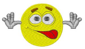Picture of Tongue Smiley Machine Embroidery Design