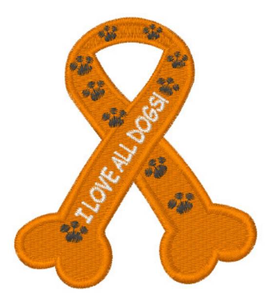 Picture of Dog Lovers Ribbon Machine Embroidery Design