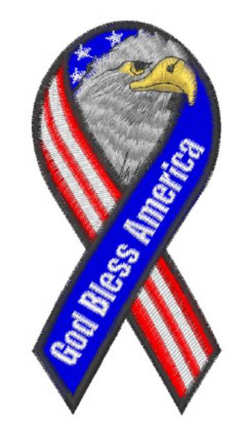 Picture of God Bless America Machine Embroidery Design