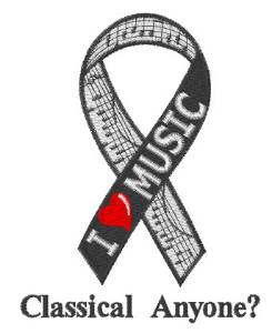 Picture of Classical Music Ribbon Machine Embroidery Design