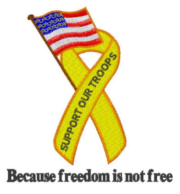 Picture of Freedom Is Not Free Machine Embroidery Design