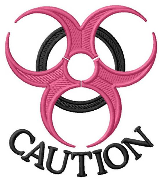 Picture of Caution Machine Embroidery Design