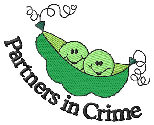 Partners in Crime Machine Embroidery Design