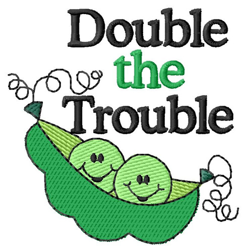 Double the Trouble Machine Embroidery Design