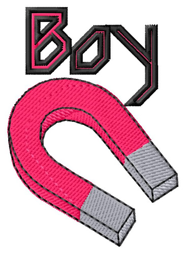 Boy Magnet Machine Embroidery Design