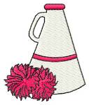 Picture of Megaphone  Pom Pons Machine Embroidery Design