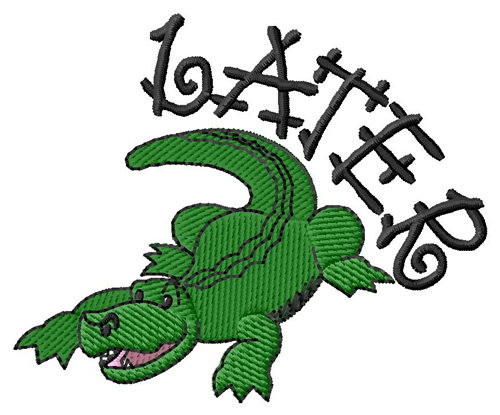 Later Gator Machine Embroidery Design