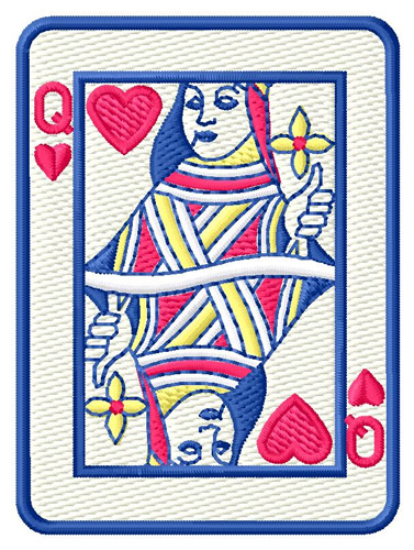Queen of Hearts Machine Embroidery Design