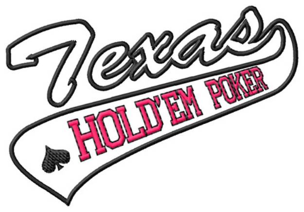 Picture of Texas Poker Machine Embroidery Design