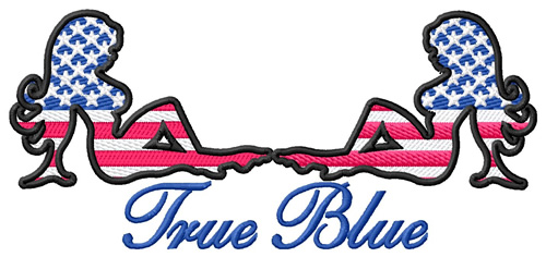 True Blue Machine Embroidery Design