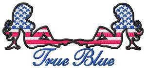 Picture of True Blue Machine Embroidery Design
