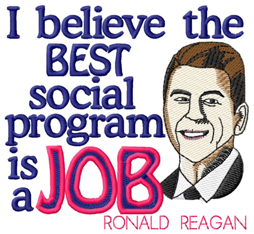 Ronald Wilson Reagan Machine Embroidery Design