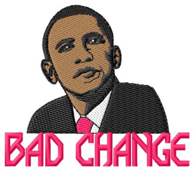 Picture of Bad Change Obama Machine Embroidery Design