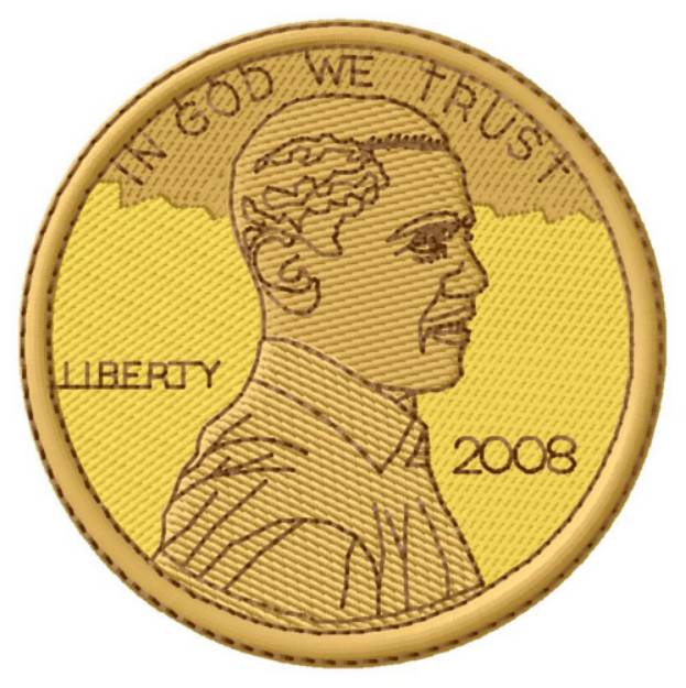 Picture of Barack Penny Machine Embroidery Design