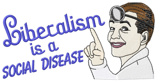 Liberalism Disease Machine Embroidery Design