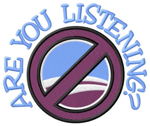 Picture of Are You Listening Machine Embroidery Design