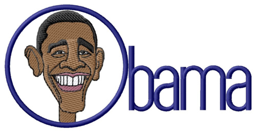 Obama Machine Embroidery Design