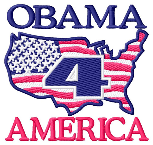 Obama for America Machine Embroidery Design