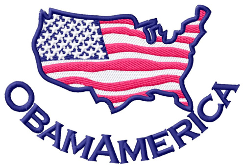 Obama America Machine Embroidery Design