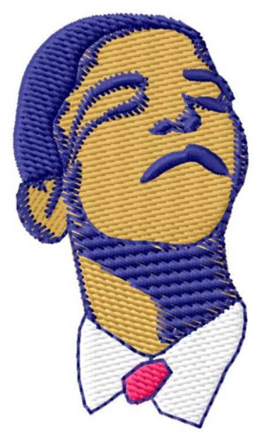 Picture of Obama Face Machine Embroidery Design
