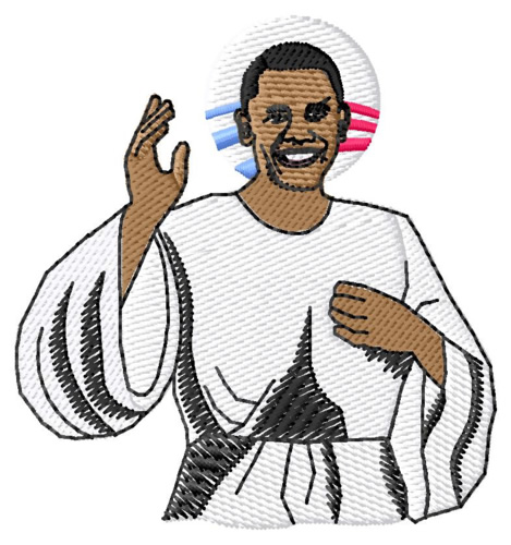 Obama Messiah Machine Embroidery Design