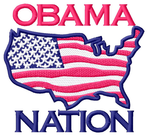 Obama Nation Machine Embroidery Design