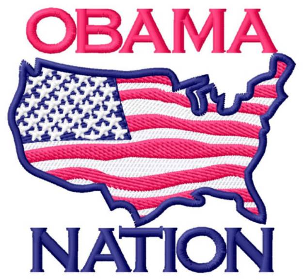 Picture of Obama Nation Machine Embroidery Design
