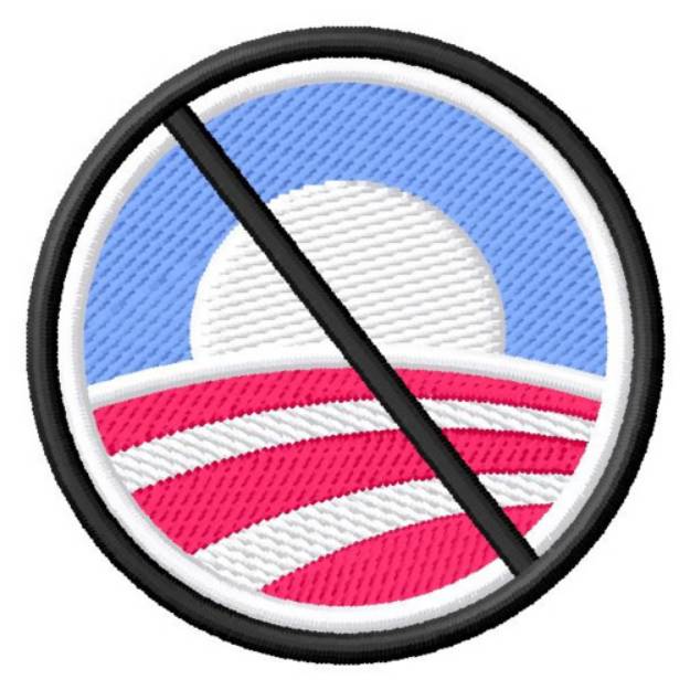Picture of No Obama Symbol Machine Embroidery Design
