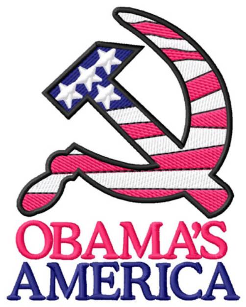 Picture of Obamas America Machine Embroidery Design