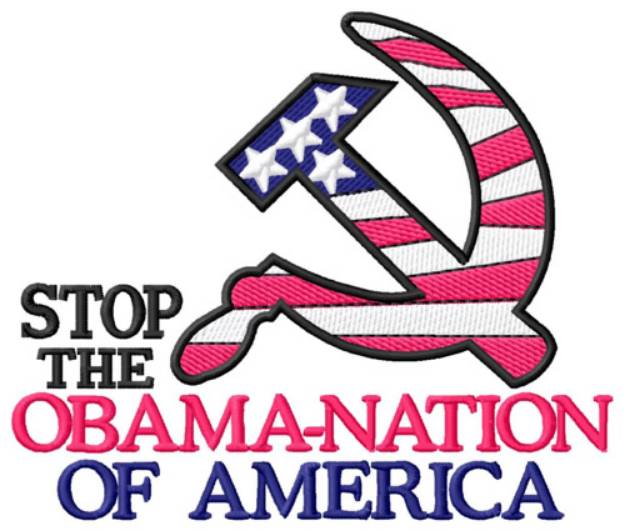 Picture of Stop Obama Nation Machine Embroidery Design