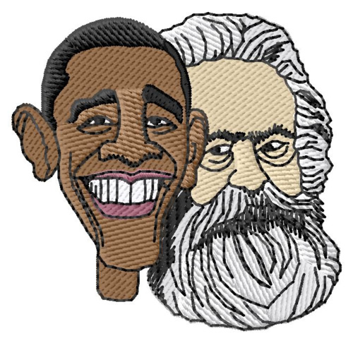Obama Marx Machine Embroidery Design