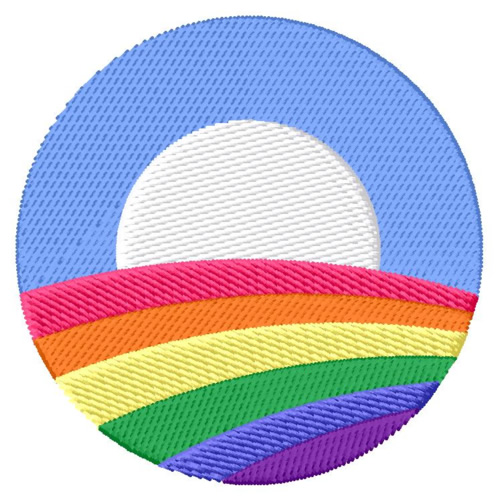 Rainbow Symbol Machine Embroidery Design
