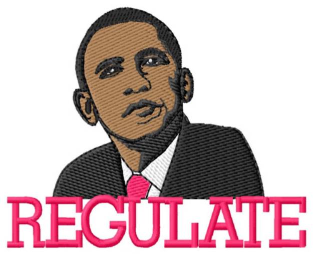 Picture of Regulate Obama Machine Embroidery Design