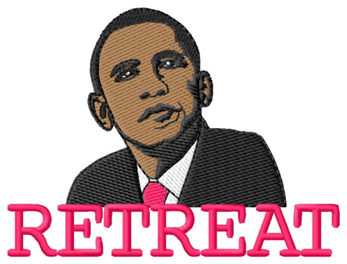Retreat Obama Machine Embroidery Design