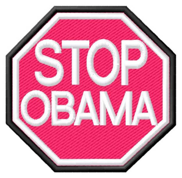 Picture of Stop Obama Machine Embroidery Design