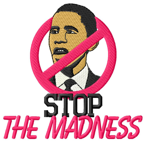 Stop the Madness Machine Embroidery Design