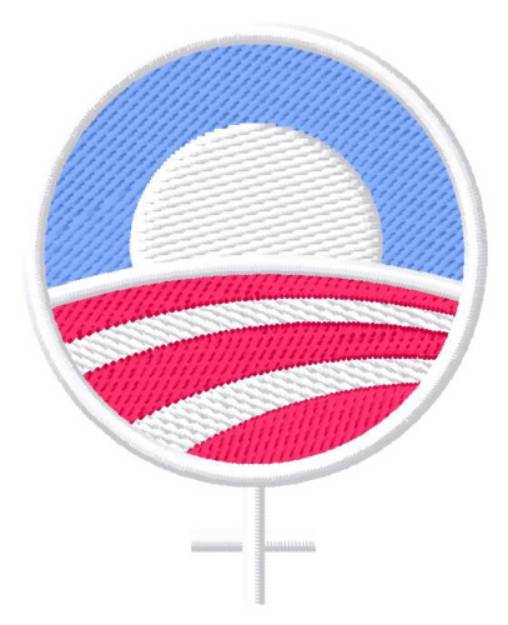 Picture of Support Obama Machine Embroidery Design