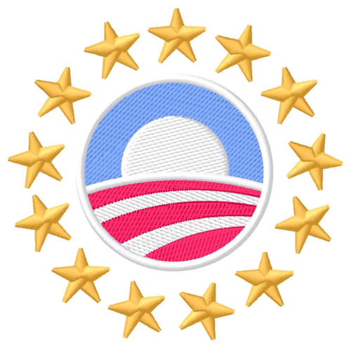 Support Obama Machine Embroidery Design