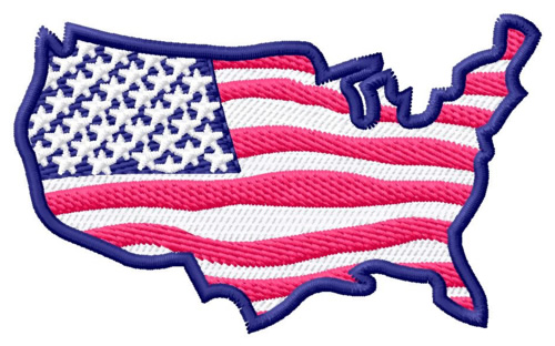 United States of America Machine Embroidery Design