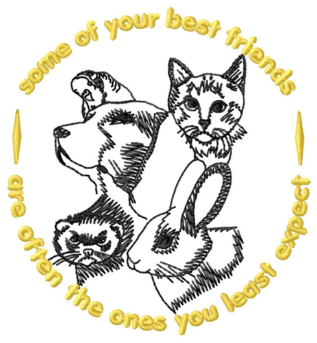 Your Best Friends Machine Embroidery Design