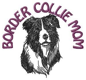 Picture of Border Collie Mom Machine Embroidery Design