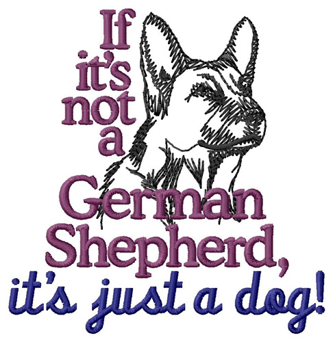 German Shepherd Machine Embroidery Design