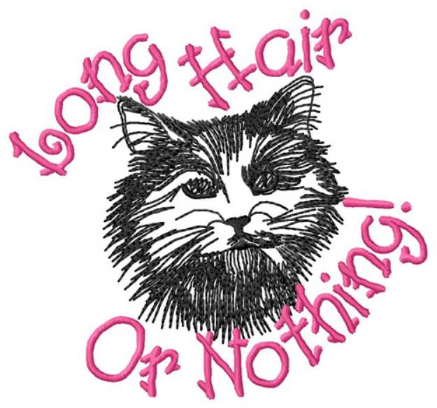 Picture of Long Hair Cat Machine Embroidery Design