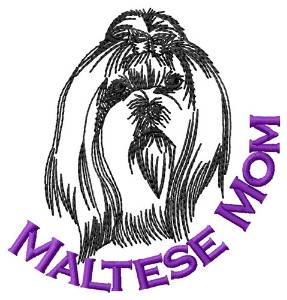 Picture of Maltese Mom Machine Embroidery Design