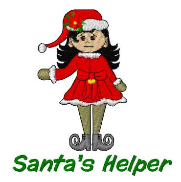 Santas Helper Machine Embroidery Design