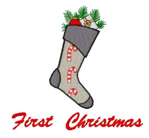 Picture of First Christmas Machine Embroidery Design