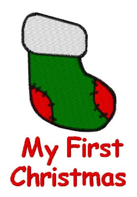 My First Christmas Machine Embroidery Design