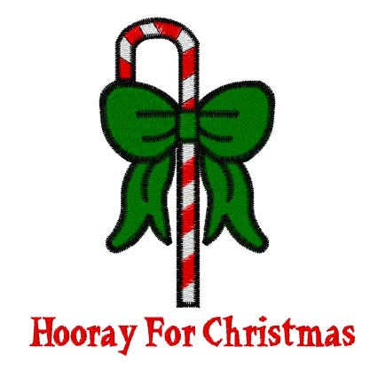 Hooray For Christmas Machine Embroidery Design